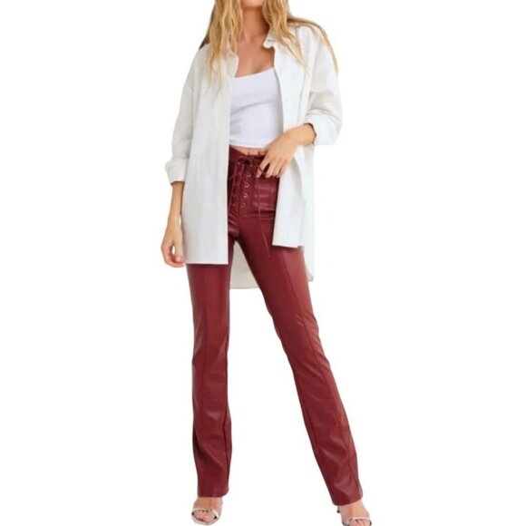 Rumored Womens L Ex-Boyfriend Button-Up Shirt White New Preppy Light Academia - Picture 2 of 5